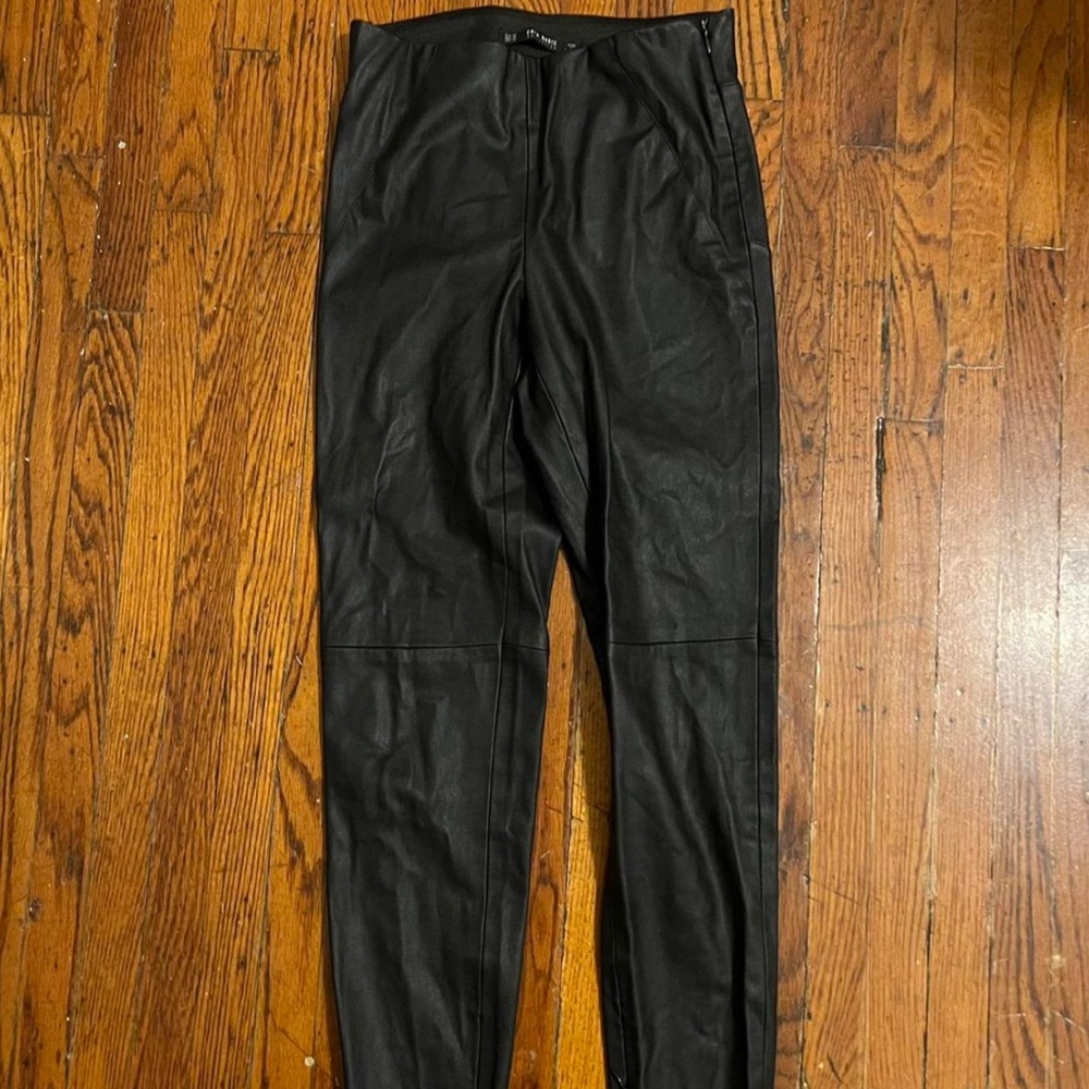 Zara Black Leather Leggings / Pants XS
